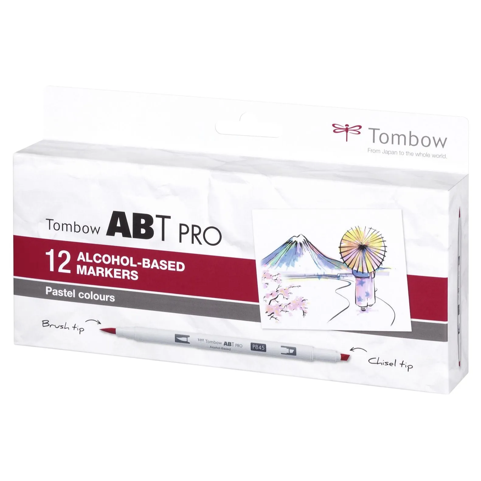 ABT PRO Dual Alcohol-Based Marker Pens - Set of 12 Pastel Colours