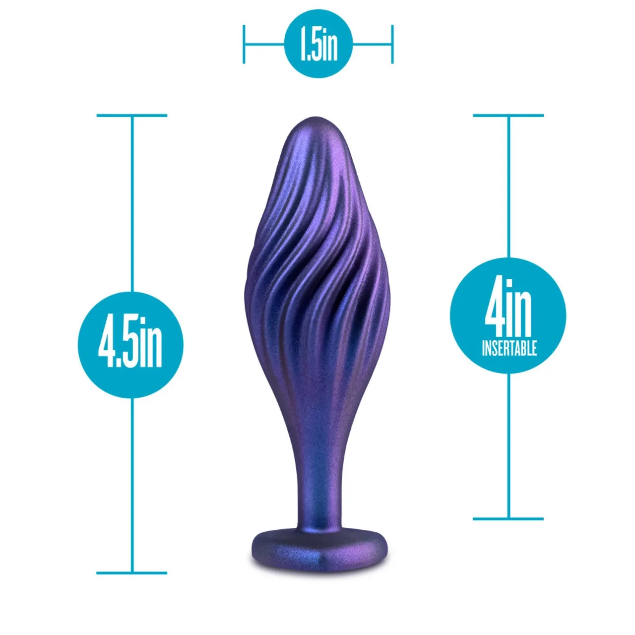 Anal Adventures Matrix Swirling Bling Plug Sapphire