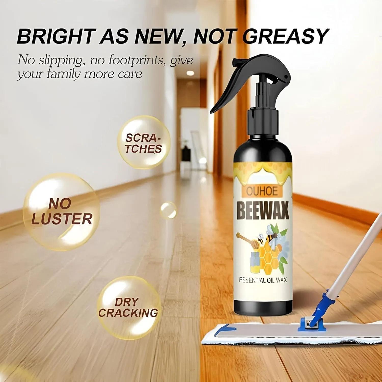 Beeswax Spray for Wood, Furniture & Floors – 120 ml ( Pack of 2 & 4 )