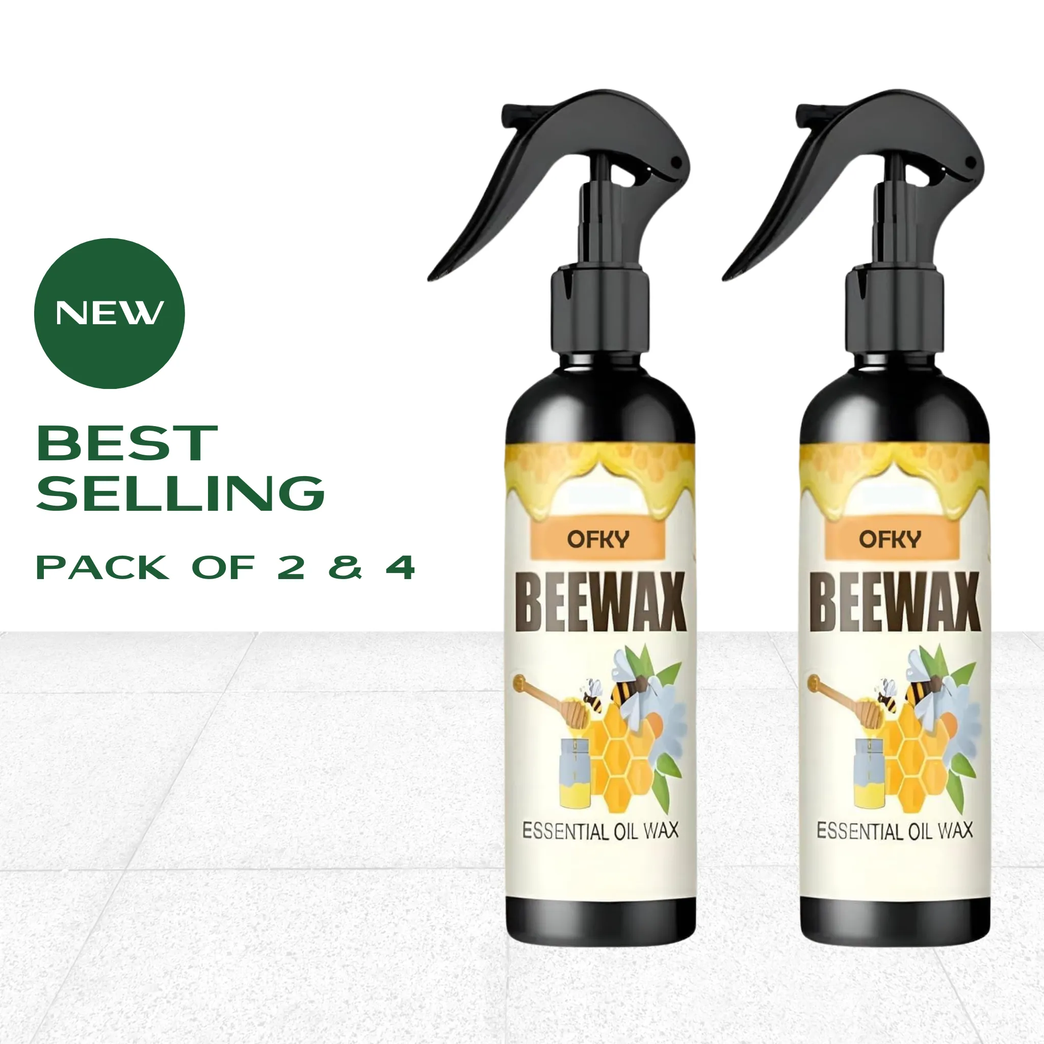 Beeswax Spray for Wood, Furniture & Floors – 120 ml ( Pack of 2 & 4 )