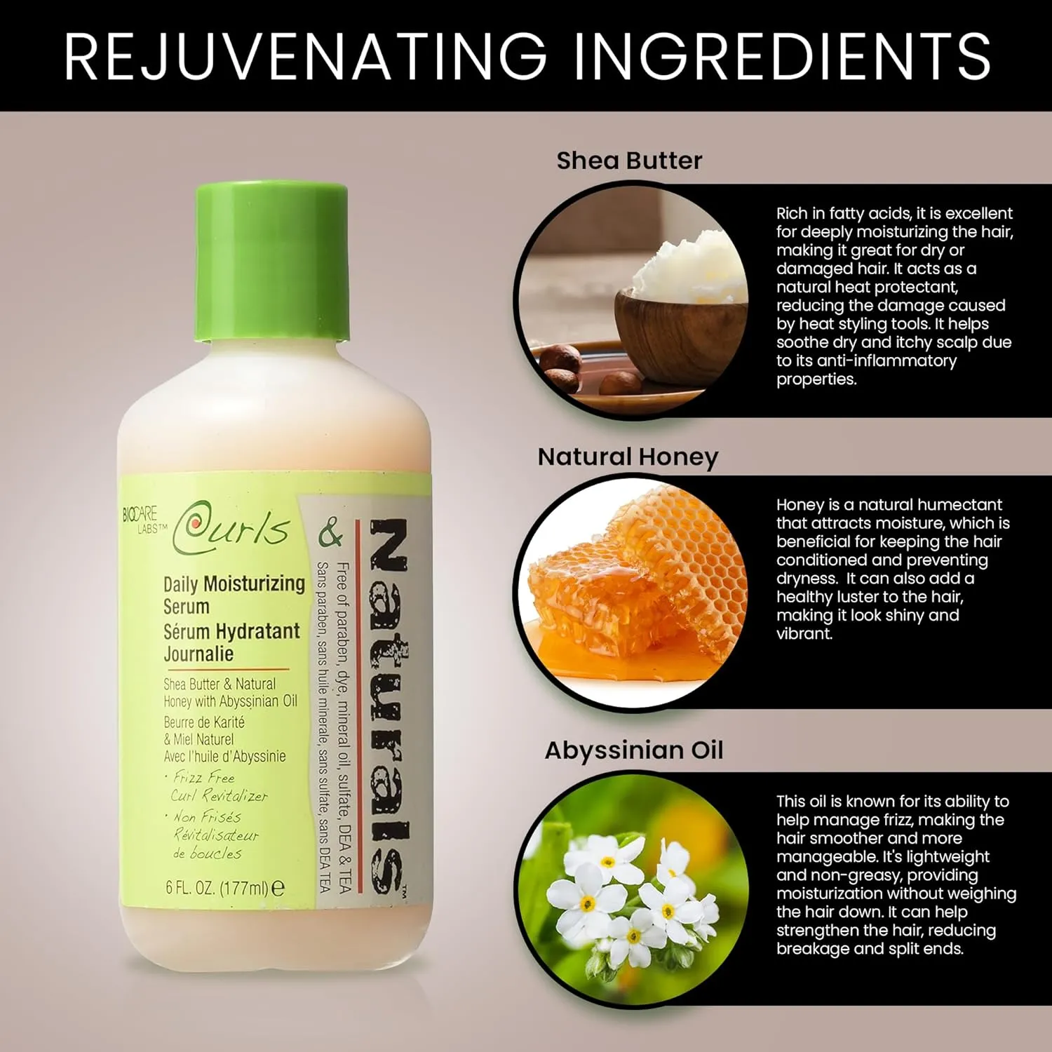 BioCare Curls And Naturals Daily Moisturizing Serum 177ml
