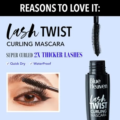 Blue Heaven Dramatic Eyes Essential Make-up Set - Black Eyeliner, 24Hr Stay Kajal, Micellar Cleansing Water, Lash Twist Mascara, 141ml   0.30g