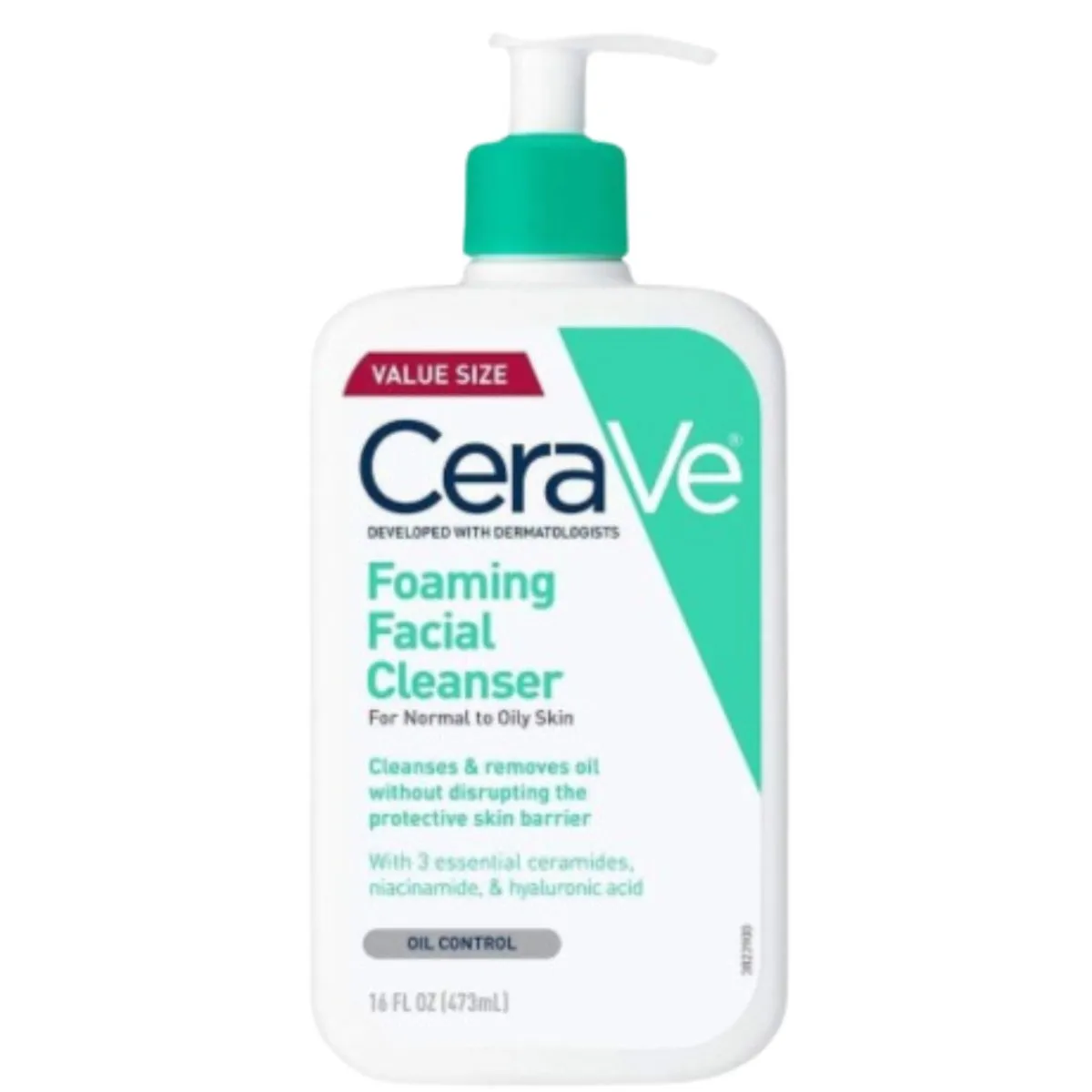 CERAVE Foaming Facial Cleanser Daily Face Wash for Normal to Oily Skin 473ML