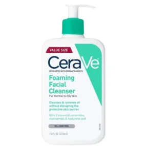 CERAVE Foaming Facial Cleanser Daily Face Wash for Normal to Oily Skin 473ML