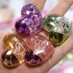 Confetti Filled Heart Shape Lip Gloss