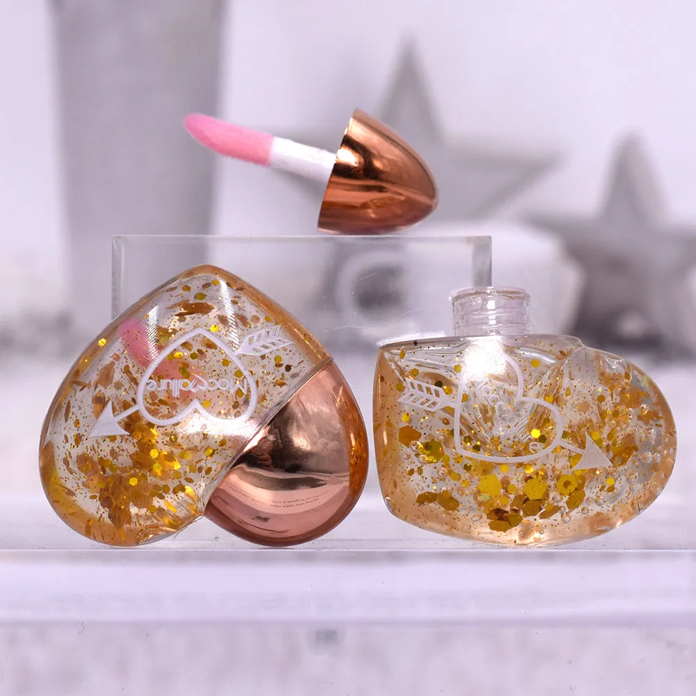 Confetti Filled Heart Shape Lip Gloss