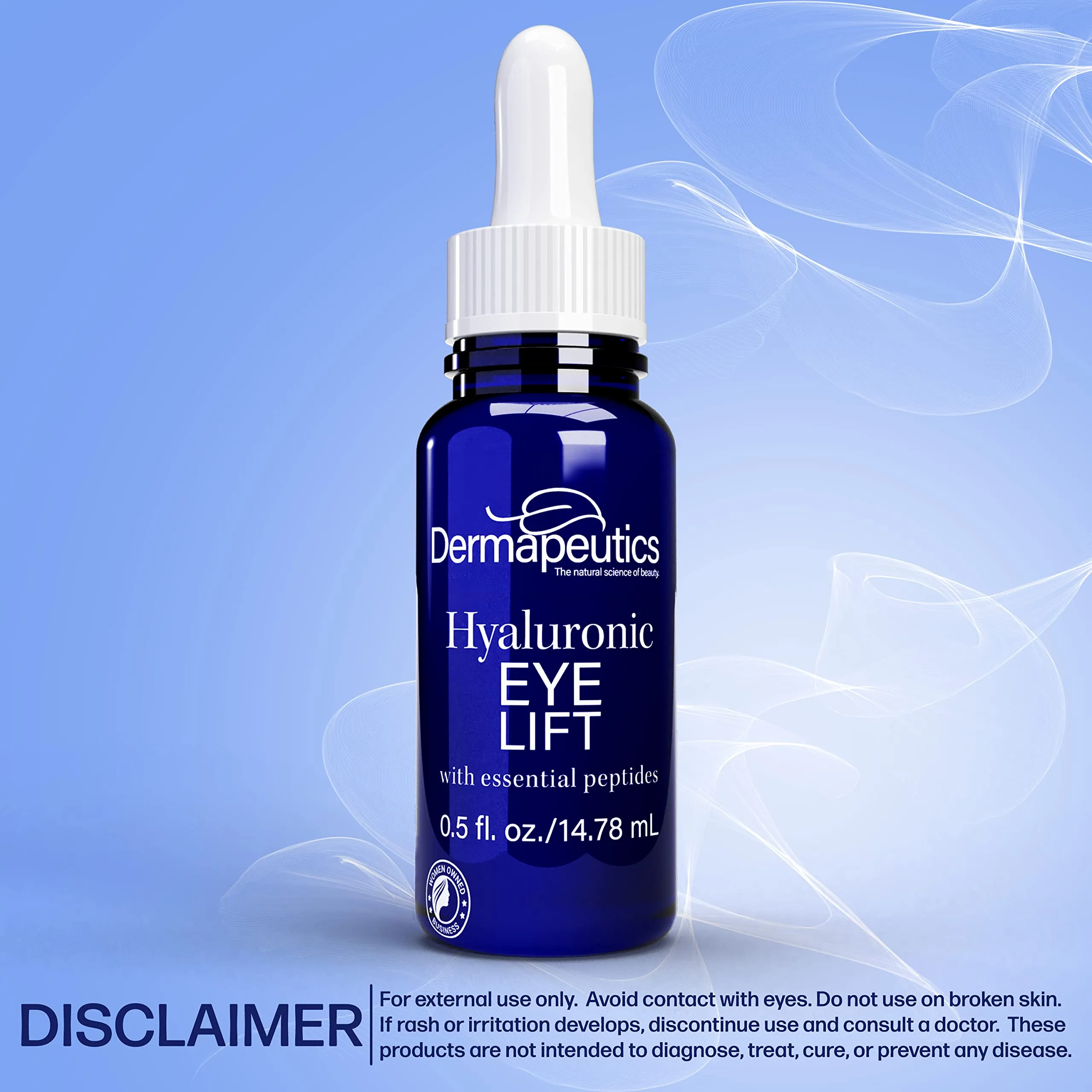 Dermapeutics Hyaluronic Acid Serum for Eyes, 0.5 0.5 Fl Oz (Pack of 2)