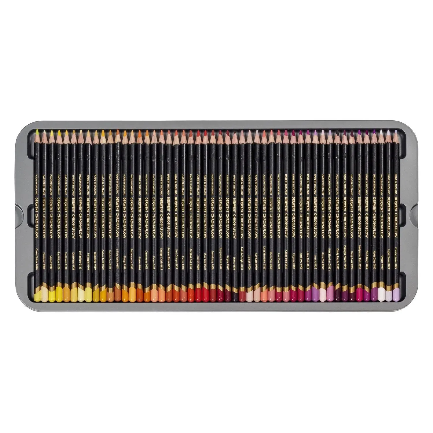 Derwent 150 ChromaFlow Coloured Artists Pencils Tin Set Professional Full Range