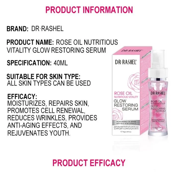 Dr.Rashel Rose Oil Moisturizing Glow Restoring Serum 40Ml Drl-1454