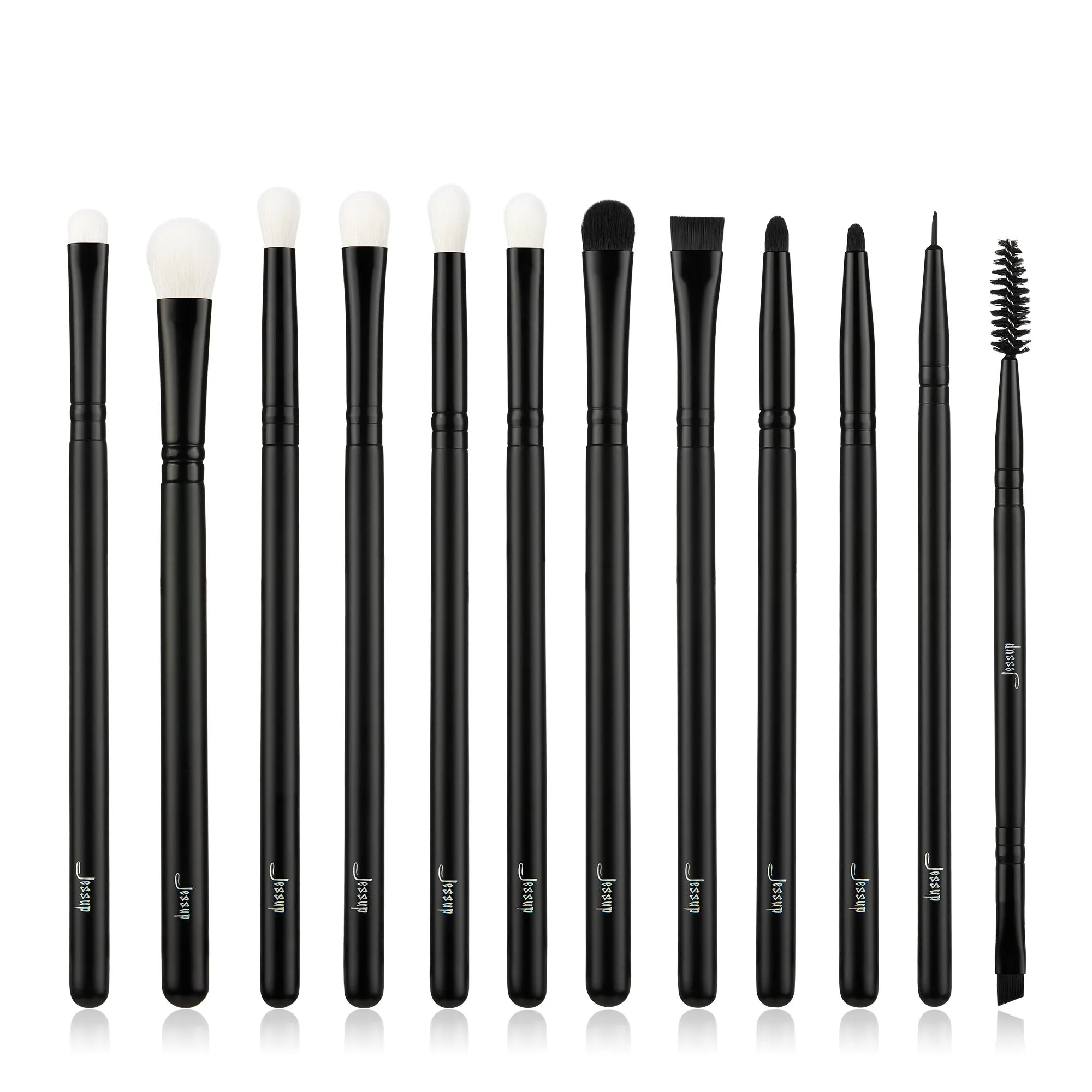 Essential Eye Brush Gift Set Natural and Synthetic 12 Pcs T322