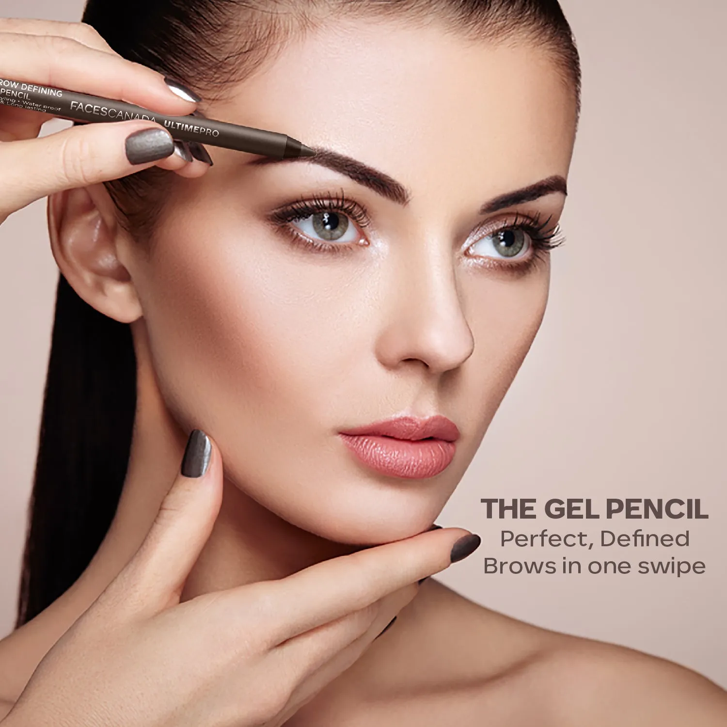 Faces Canada Brow Defining Pencil | Gel Gliding Formula | No Transfer | Waterproof | Long Lasting |Intense Color |Paraben & Mineral Oil Free |Tan 1.2g