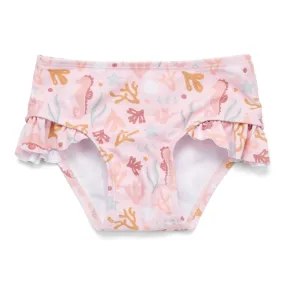 Girls Swim Bikini Pant Ruffles Ocean Dreams Pink