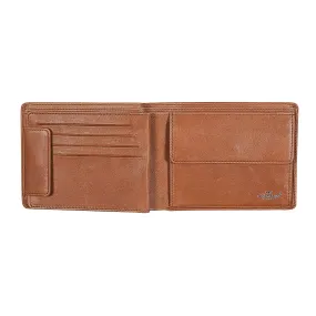 Golden Head Como Billfold Leather Wallet with Coin Pouch and 8 CC Slots, Cognac