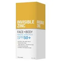 Invisible Zinc Face and Body SPF50  Sunscreen 150g