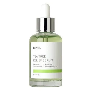 IUNIK Tea Tree Relief Serum with natural ingredients with tea tree & Centella & 6 sprout extract - Calm   Moisturizing   Skin trail Relief at once - 1.71 OZ