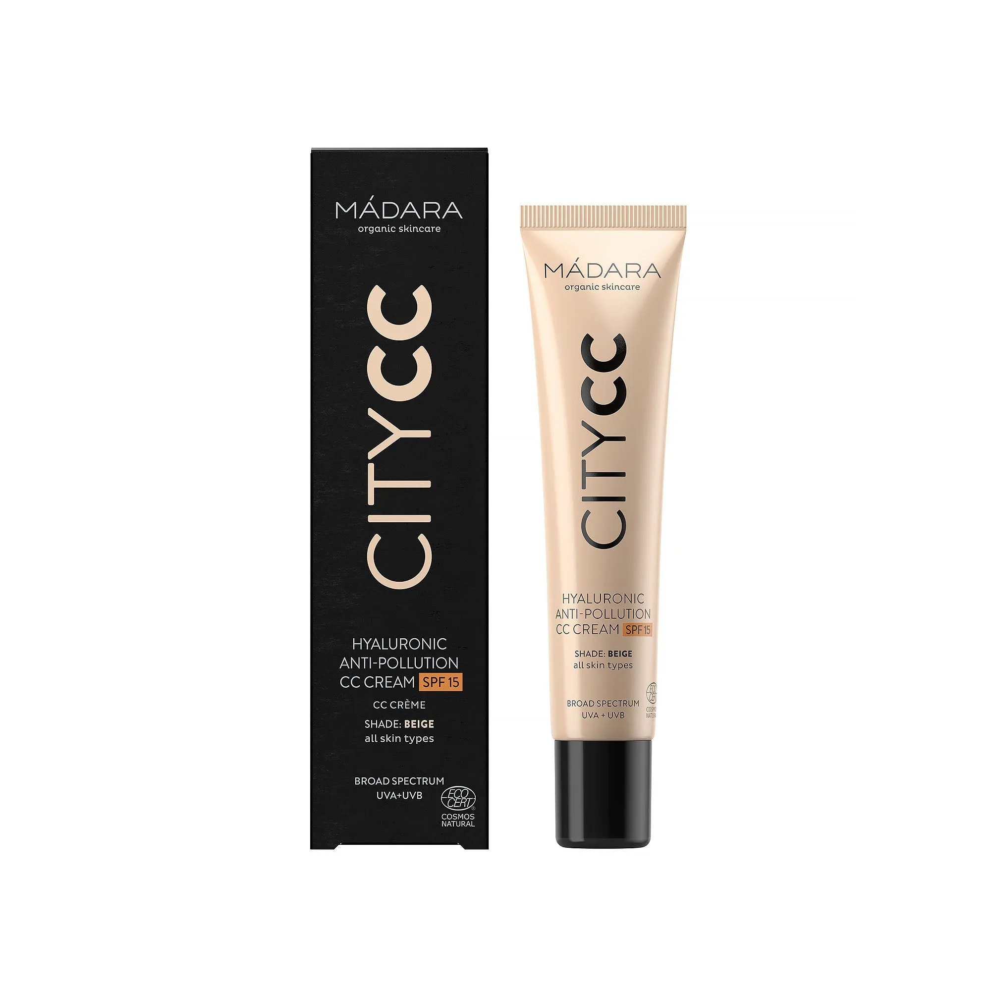 Madara CITY CC Hyaluronic Anti-pollution CC cream SPF 15, BEIGE 40ml