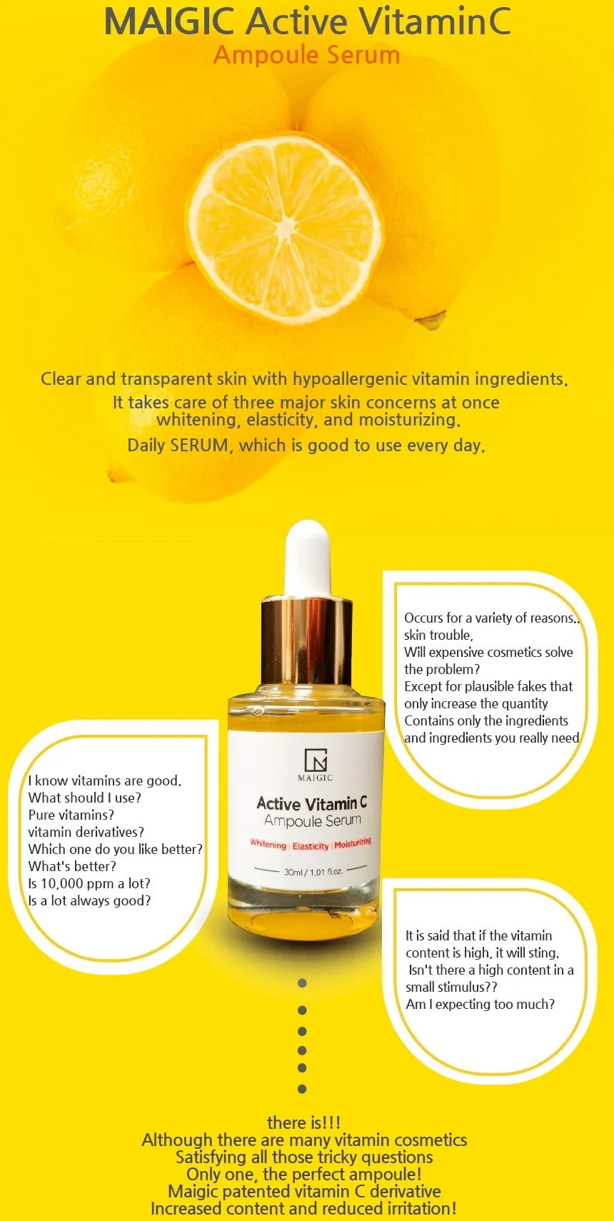 Made in Korea Active Vitamin C Ampoule Serum(30ml 30ml)