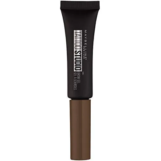 MAYBELLINE - TattooStudio Waterproof Eyebrow Gel Chocolate Brown - 0.23 fl oz (6.8 ml)