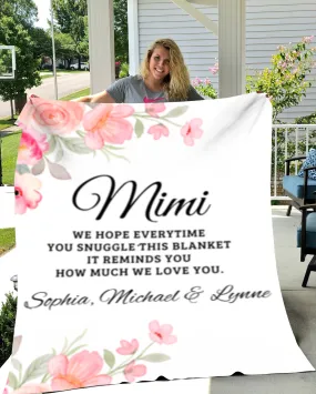 Mimi, Personalized Plush Fleece Blanket