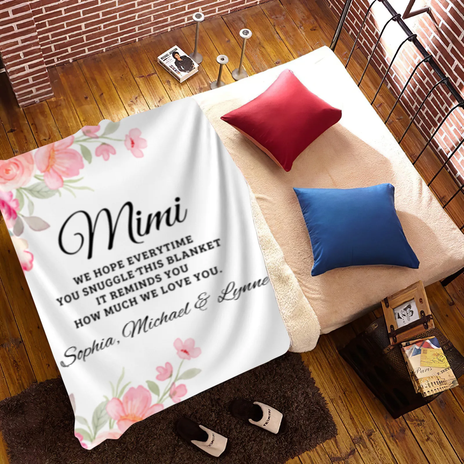 Mimi, Personalized Plush Fleece Blanket