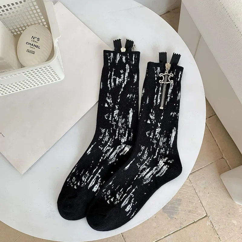 Personalized Handmade Zipper Socks