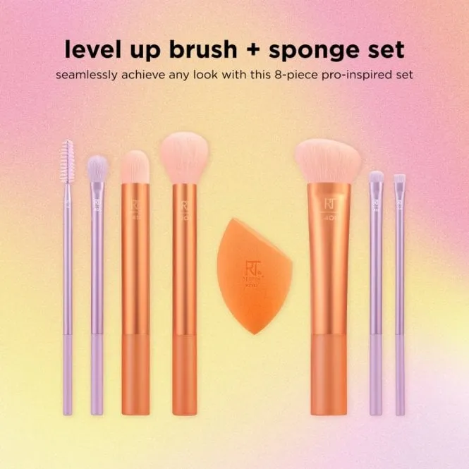 Real Techniques Level Up 8 Piece Makeup Brush & Sponge Set