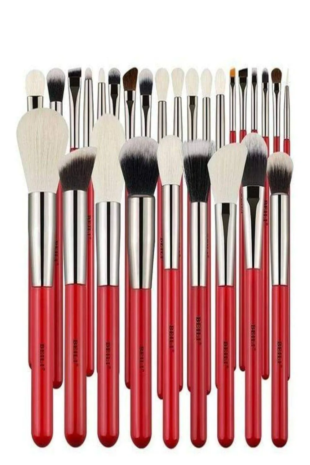 Red Professional Makeup Brush Set