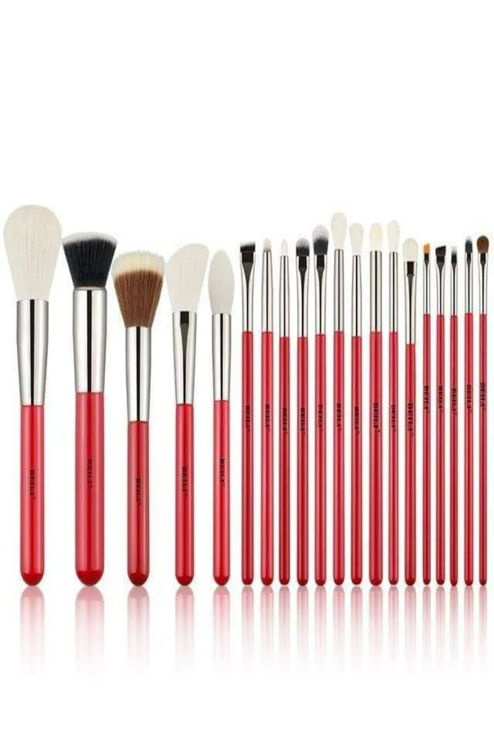 Red Professional Makeup Brush Set