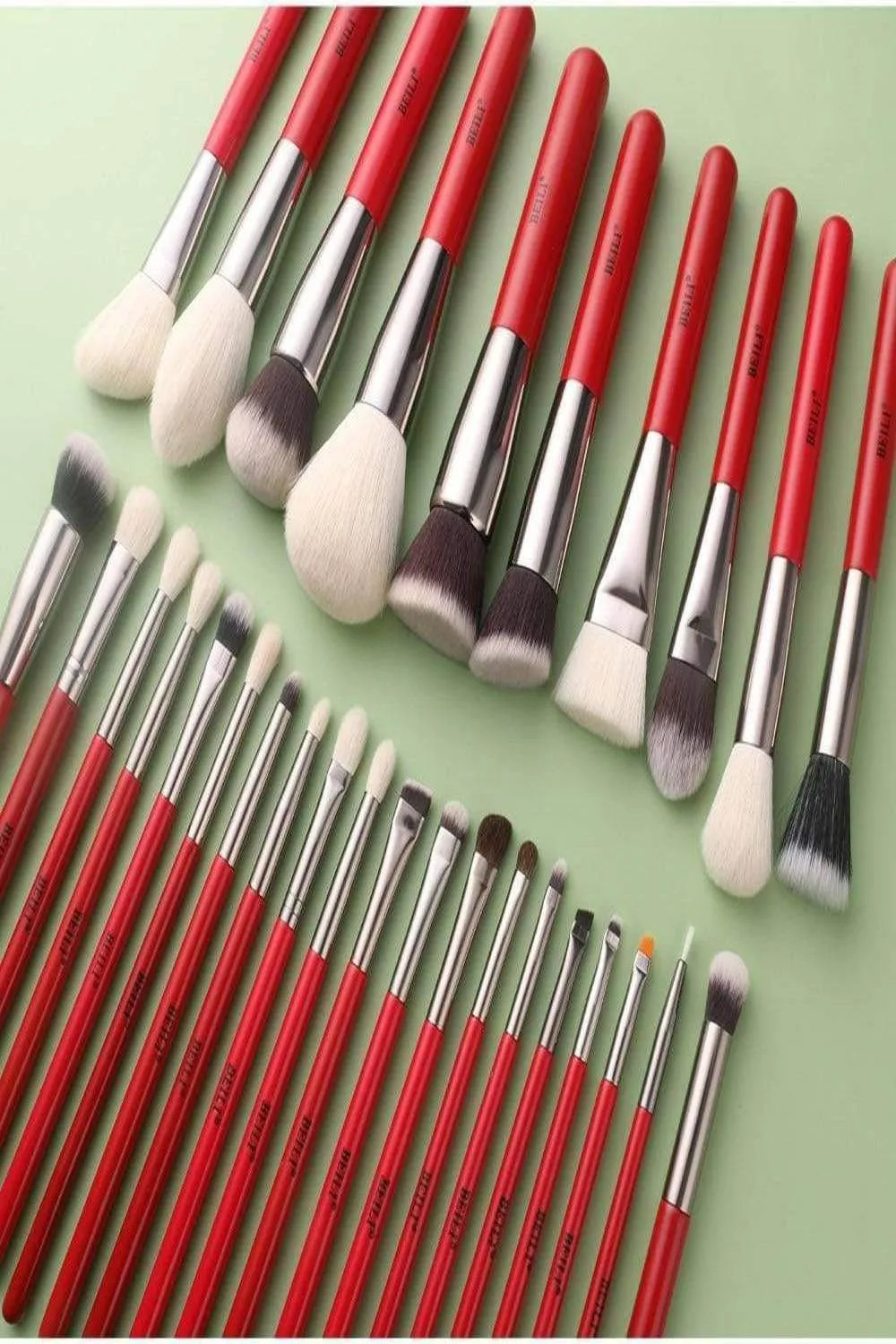 Red Professional Makeup Brush Set