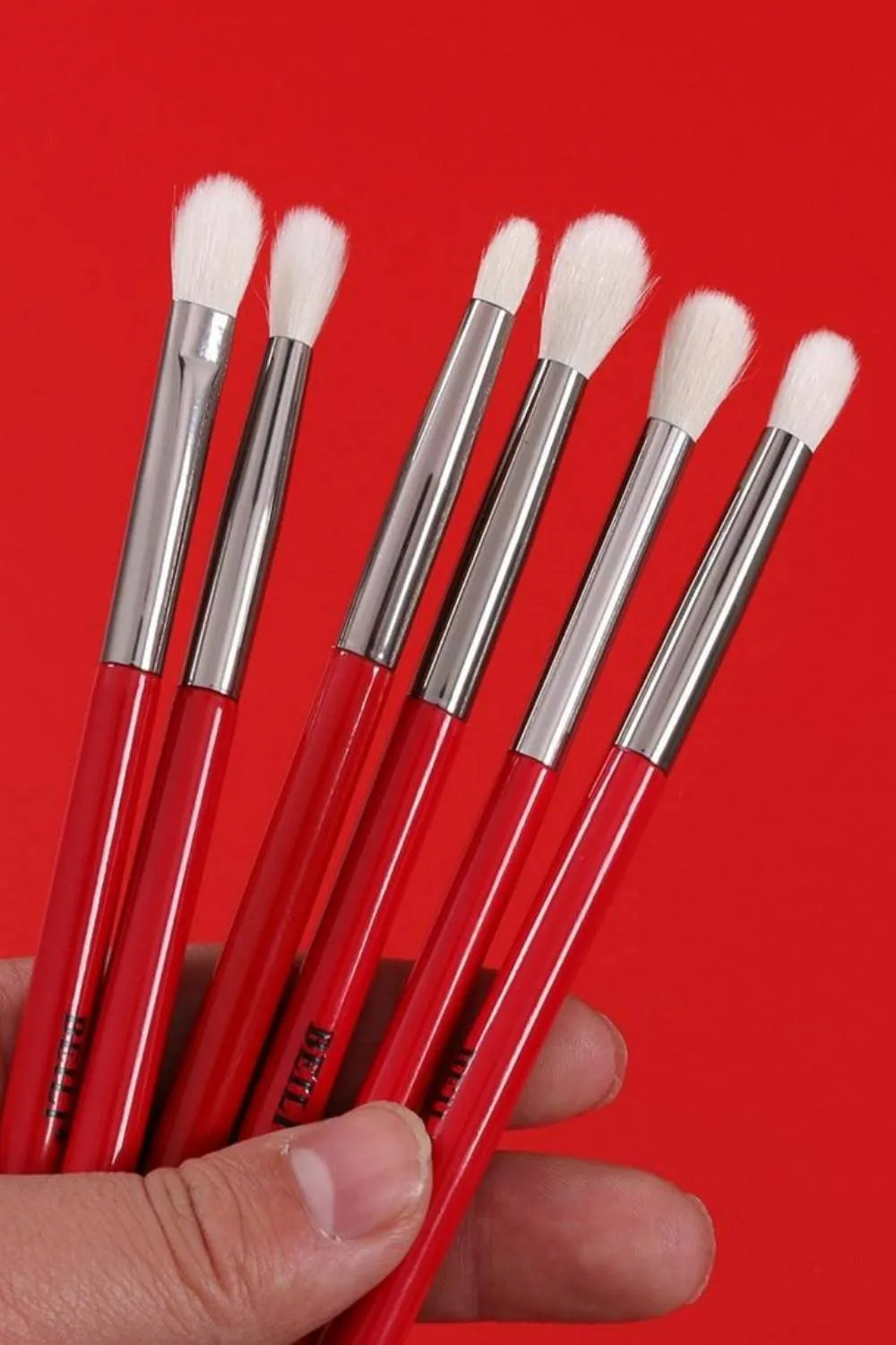 Red Professional Makeup Brush Set
