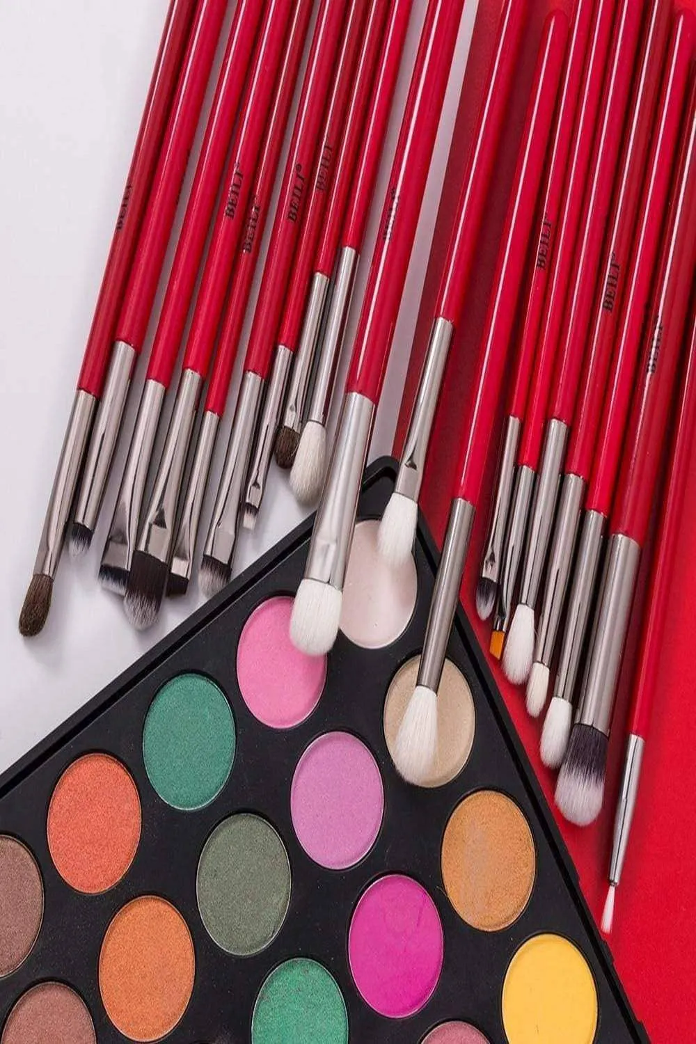 Red Professional Makeup Brush Set