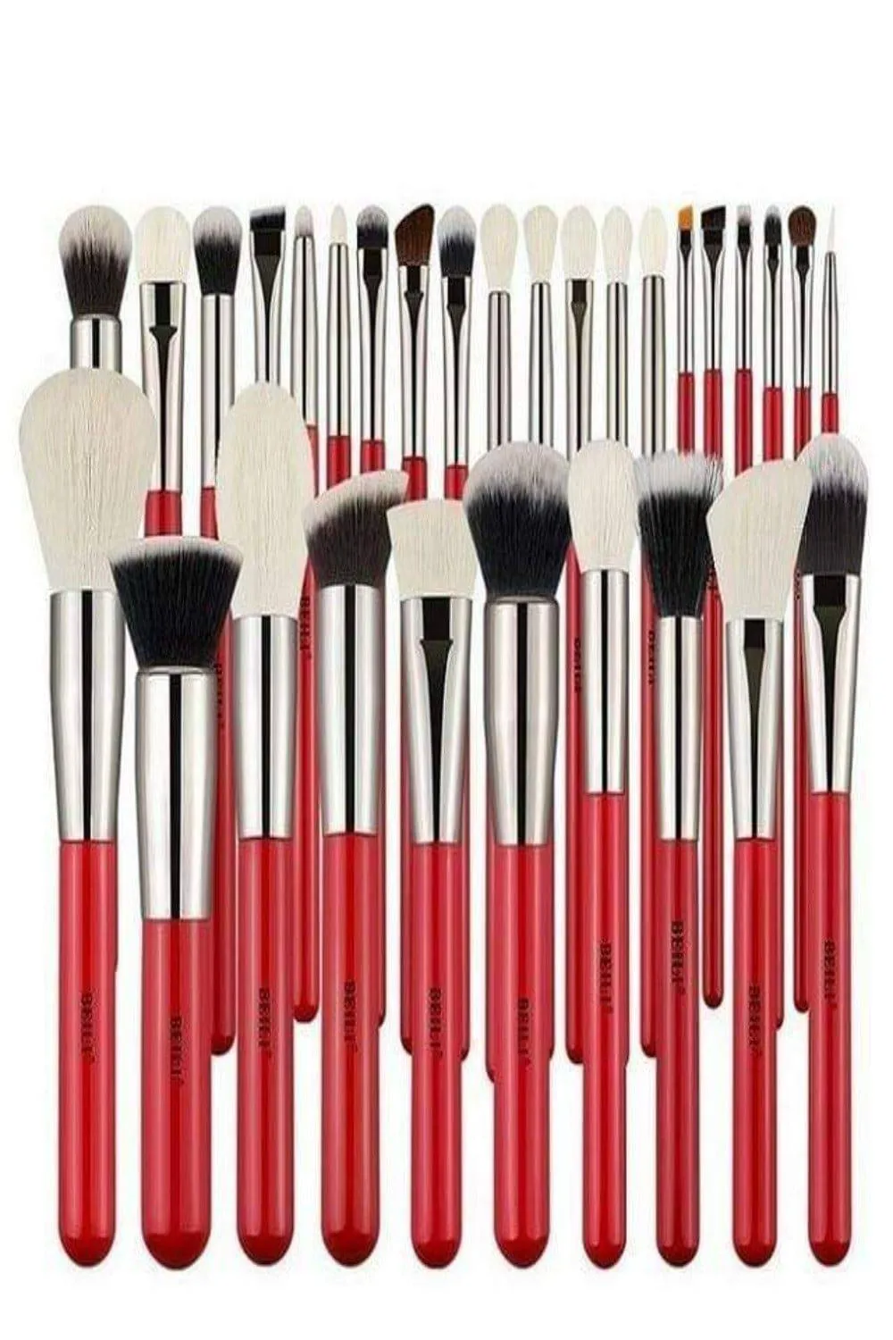 Red Professional Makeup Brush Set