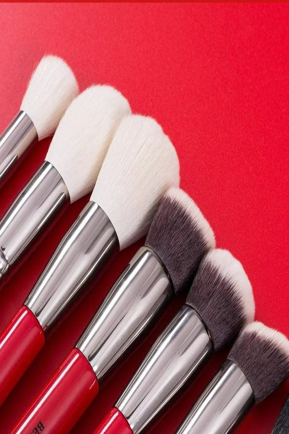 Red Professional Makeup Brush Set