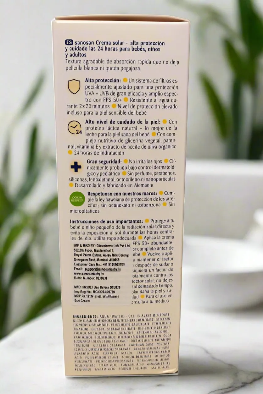 Sanosan Baby Sun Cream SPF 50  75 Ml