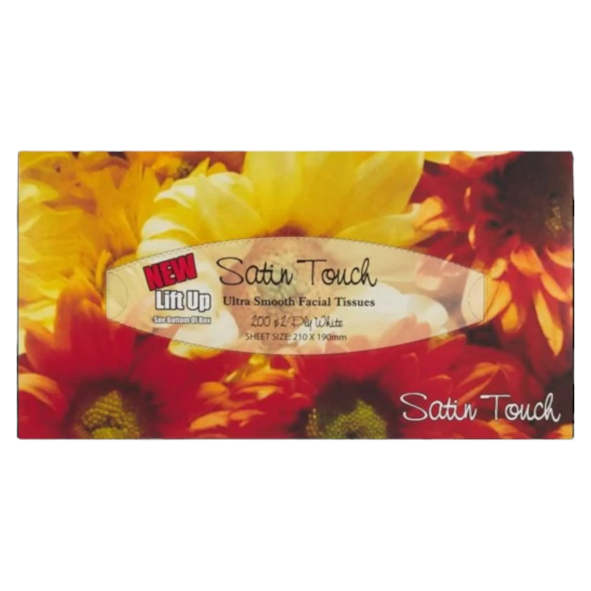 Satin Touch 2-Ply Facial Tissue 210x190mm 200pack