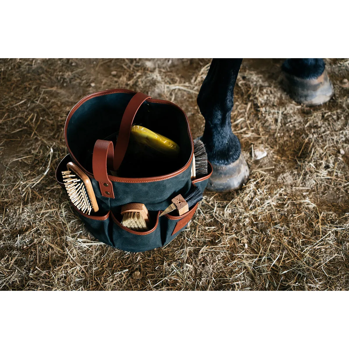 Sixteen Cypress Wax Canvas Grooming Tote