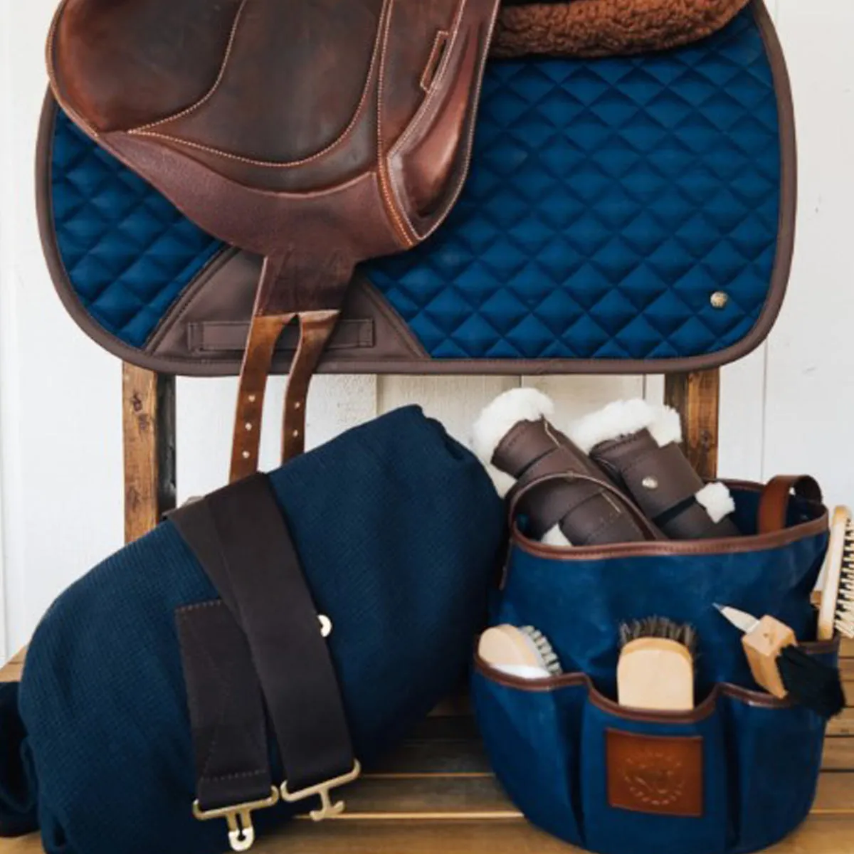 Sixteen Cypress Wax Canvas Grooming Tote