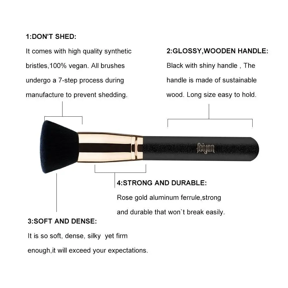 Wood Handle Makeup Brush Set
